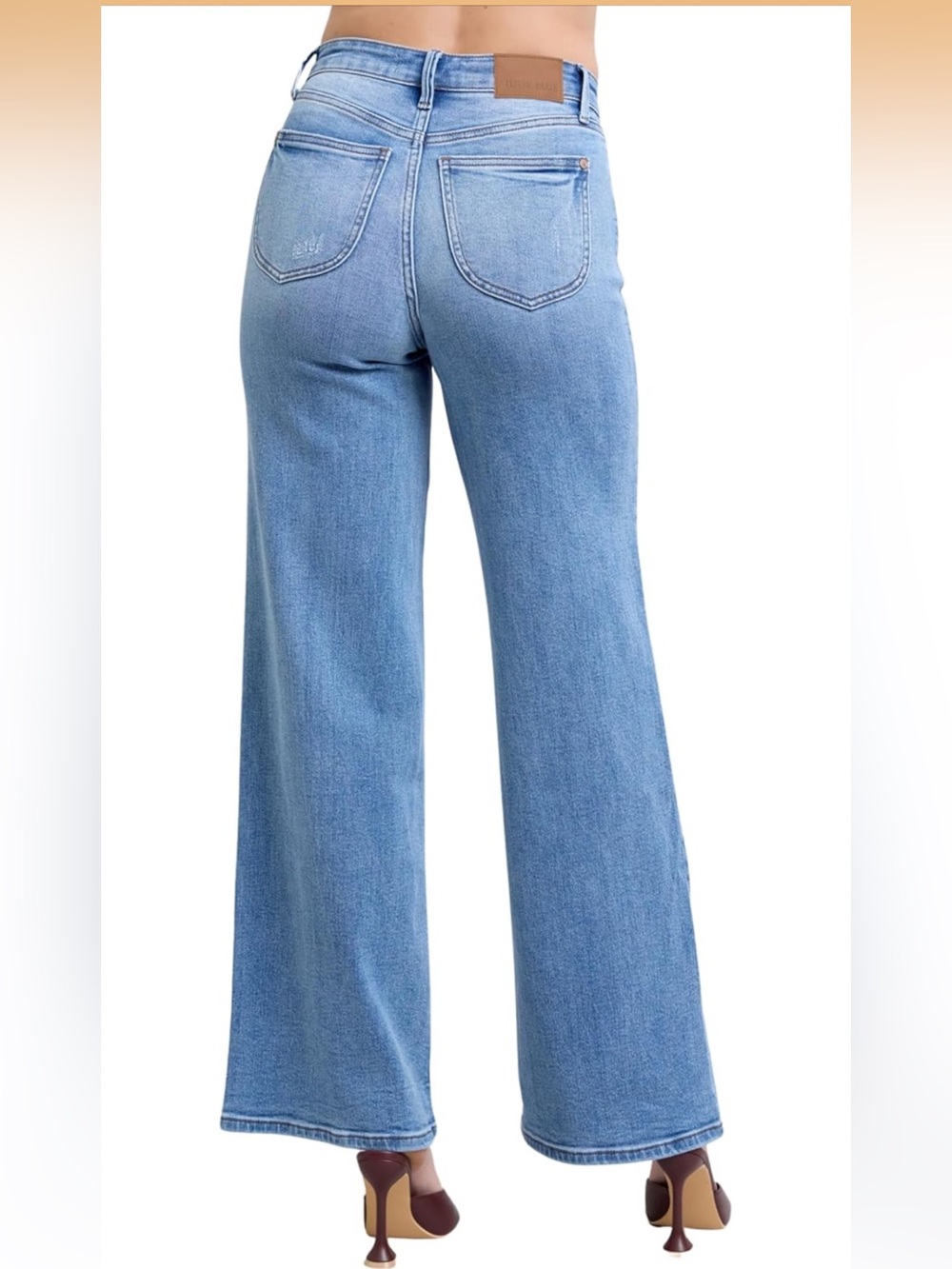 Judy Blue Los Angeles Wide Leg Jeans Size 9/29 Medium Wash EUC - Picture 5 of 16